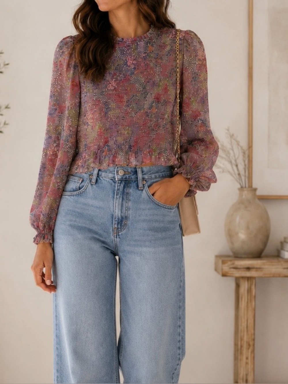 Aritzia Wilfred Tempest Blouse Women Size S
